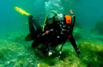 Аквалангист на дне Чёрного моря